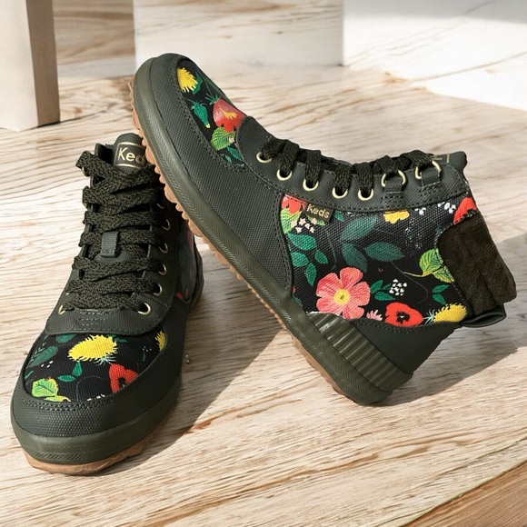 Keds x Rifle Paper Co. Scout Duck Ankle Botanical Canvas Water Resistant Boots - Picture 3 of 13